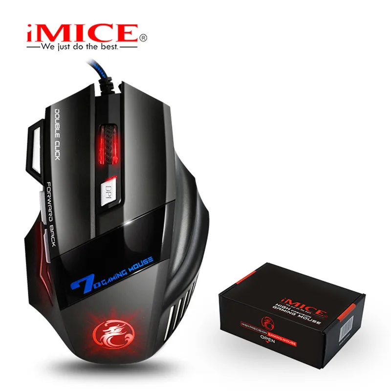 

Professional Wired Gaming Mouse iMice X7 Silent Mause 7 Buttons Cable USB LED Optical Gamer Mouse For PC Computer Video Game