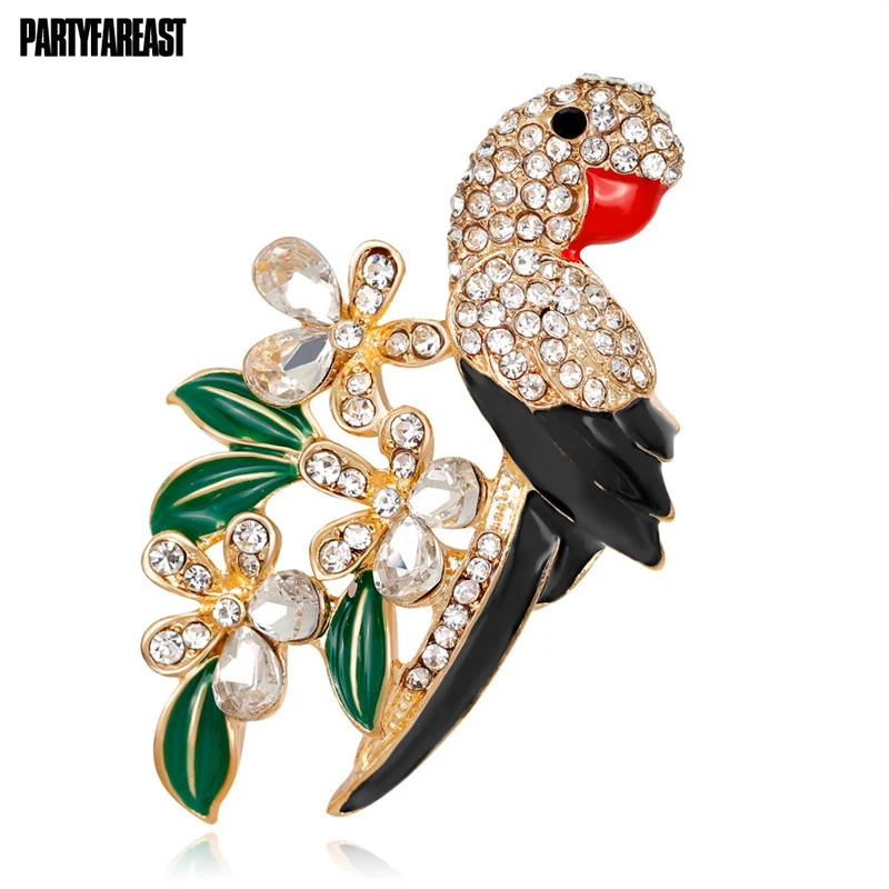 Beautiful crystal bird Brooch pins animal Brooches for women wedding