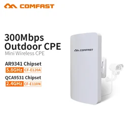 COMFAST – répéteur Wifi CPE sans fil, 300mbs, série Mini Bridge, pour l'extérieur, point d'accès pour projet de caméra IP, portée de 1 à 2KM, E110N 