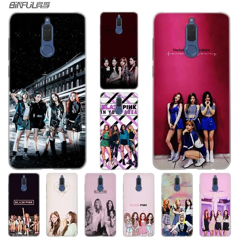 

BINFUL Fashion Transparent hard phone case cover for Huawei Mate 7 8 9 S 10 20 Pro Lite X Blackpink Black Pink Lisa Rose