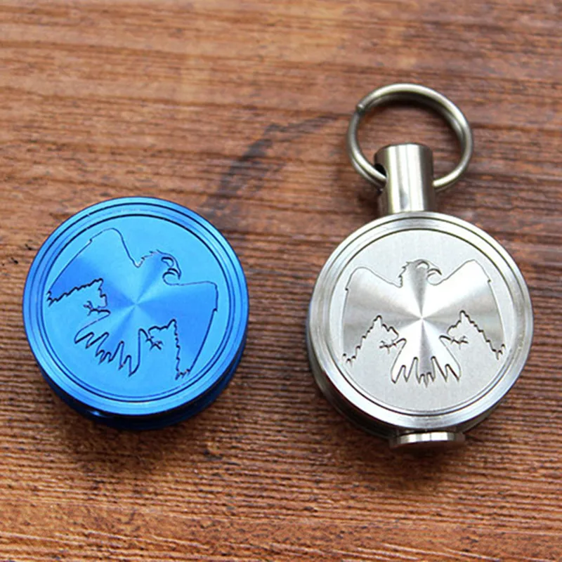 

1PC Titanium Alloy Knife Beads Lanyard Pendant Keychain Key Ring Bracelet Zipper DIY Decorative Accessories Pendant Pocket Tool