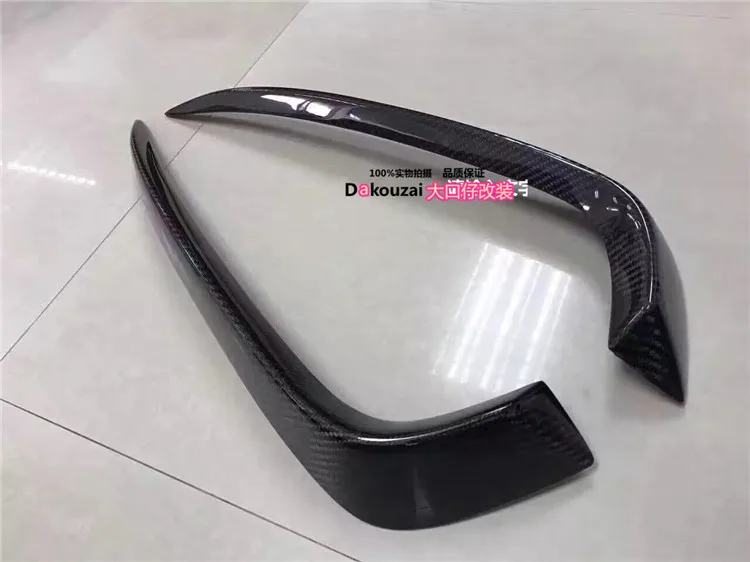 Подходит для Honda Civic для 10 Gen углеродное волокно спереди крючок ветер нож передний спойлер ветер нож