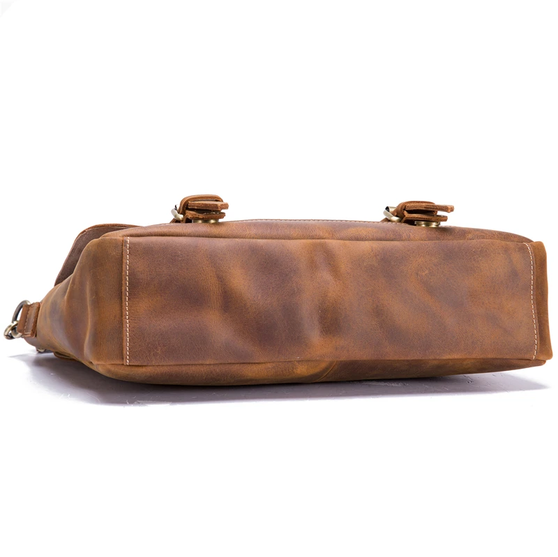 الرجال حقيبة أكياس 100% جلد طبيعي الأعمال الذكور حقائب الكتف رسول CrossBody خمر رجل السفر محمول حمل حقيبة