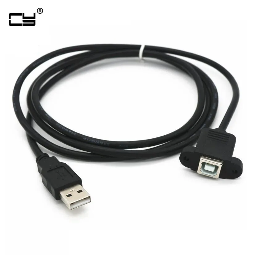 10 шт. USB2.0 USB-A мужчина к USB B гнездо принтер Панель крепление кабеля принтера USB удлинитель с винтом отверстие уши 30 см