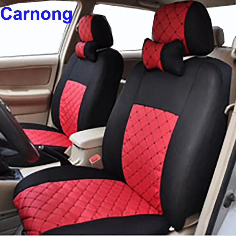 

Carnong car seat cushion cover universal set protector 5 seat rear seat detach or not interior accessories red seat cover car