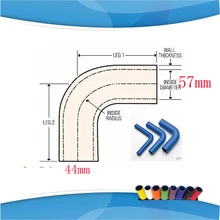 44mm-57mm 90 Graus mangueira de Silicone Redutor Acoplador Eblow (custom mangueira mínima: 5)