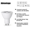 GU10 led bulb Dimmable No flicker AC100-265V 5W COB Super Bright Spotlight Home Ceiling Fans Replace 50W Halogen Lamps ► Photo 3/6