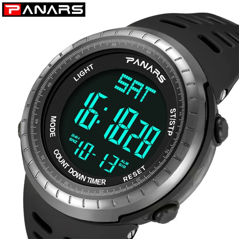 

PANARS Men Sports Watches G Fashion Shock Male Clock Fitness Countdown Men's Waterproof Digital Watch Man Military Relogio