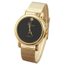 snowshine #10xin New Lady Style Gold Classic Womens Quartz Stainless Steel Wrist Watch free shipping