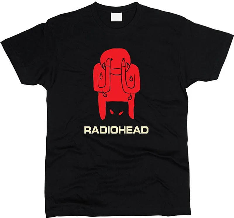 Custom Tee Shirts Short Sleeve Summer Crew Neck Mens  Radiohead Amnesiac Tee Shirt