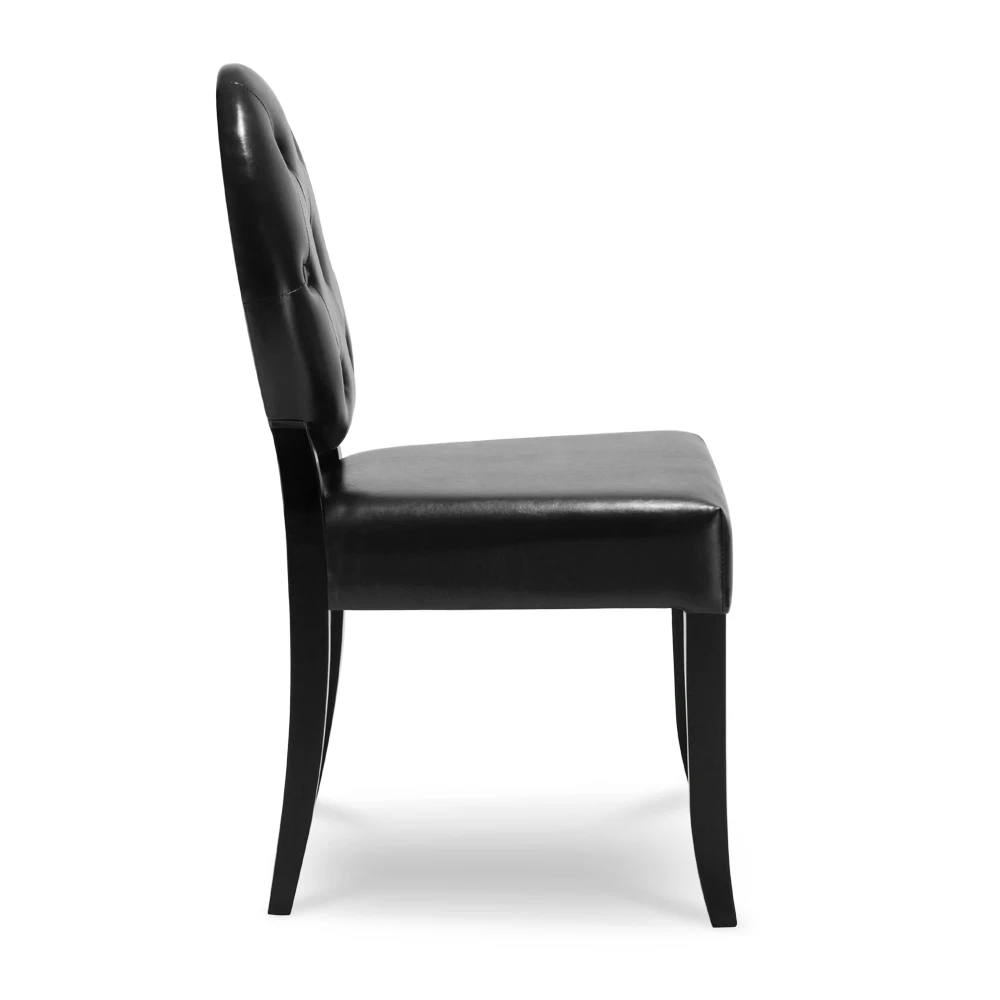 iKayaa Classic Antique Style Tufted Kitchen Dining Chair PU Leather Accent Chair Side Living Room Chair W/ Rubber Wood Leg iKayaa Classic Antique Style Tufted Kitchen Dining Chair PU Leather Accent Chair Side Living Room Chair W/ Rubber Wood Leg