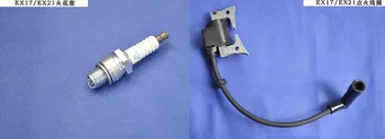 

Free Shipping EX17 EX21 1pc Ignition coil 1pc spark plug ignition plug gasoline engine