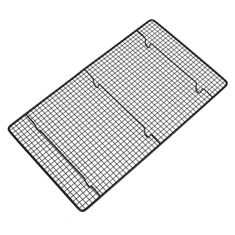 

Hot Non-Stick Wire Cooling Roasting Rack Baking Plate Tray Grate Grid Oven Baking Tool LFD