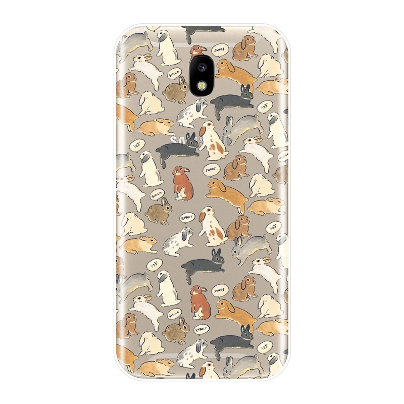 Силиконовый чехол для телефона Samsung Galaxy J2 J5 J7 Prime J3 2015 2016 2017 мягкий с кроликом J4 J6 J8