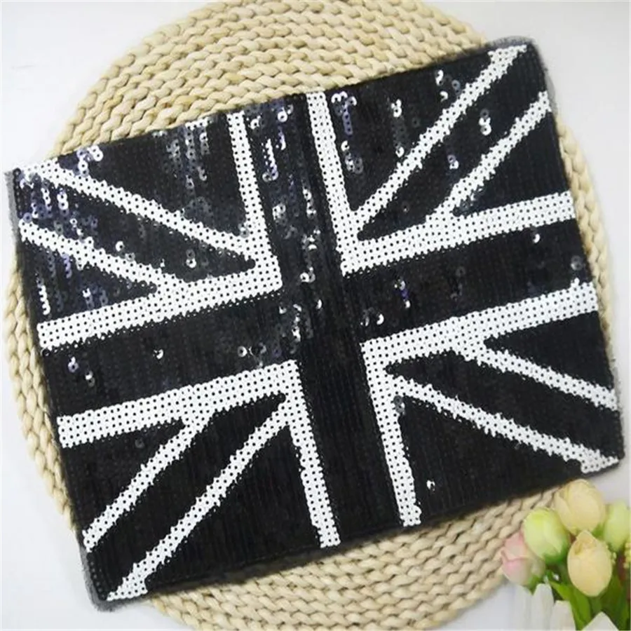 Free shipping Clothes embroidered patches apparel sewing British flag