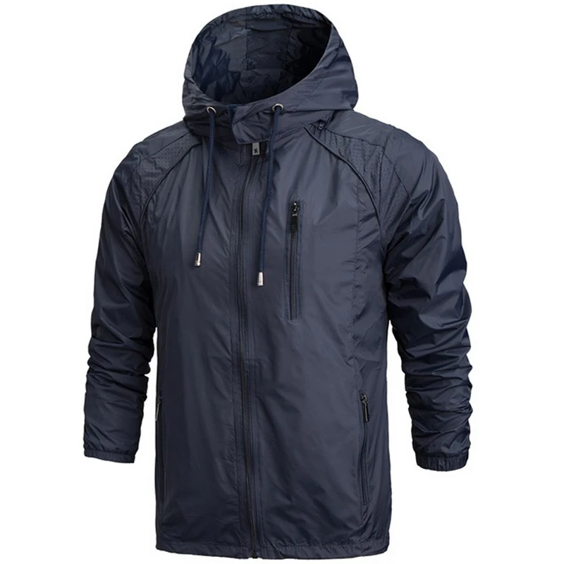 outdoor Sportwear men Sun protection Hooded jacket Spring Autumn Thin