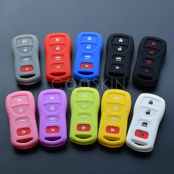 

100pcs/lot Remote Key Bag For Nissan 350Z Sylphy Armada Sentra Silicone Cover For Infiniti G35 I35 M45 Q45 QX56 4BTNS Key