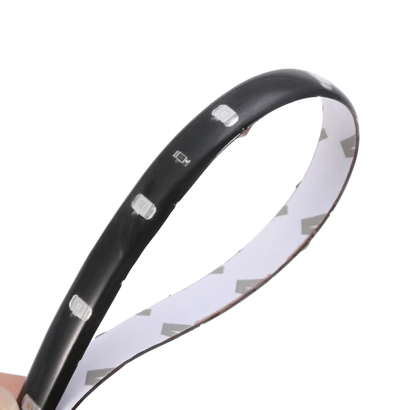 4Pcs/Set 12V 30cm USB Cable Power LED Strip Light Lamp SMD 3528 Blue Waterproof Car Truck Flexible Strip Tube Light