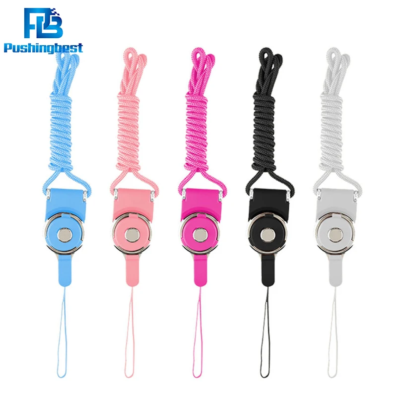 Pushingbest Universal neck hand Lanyard cell phone straps keychain Charm Cords DIY Hang Rope