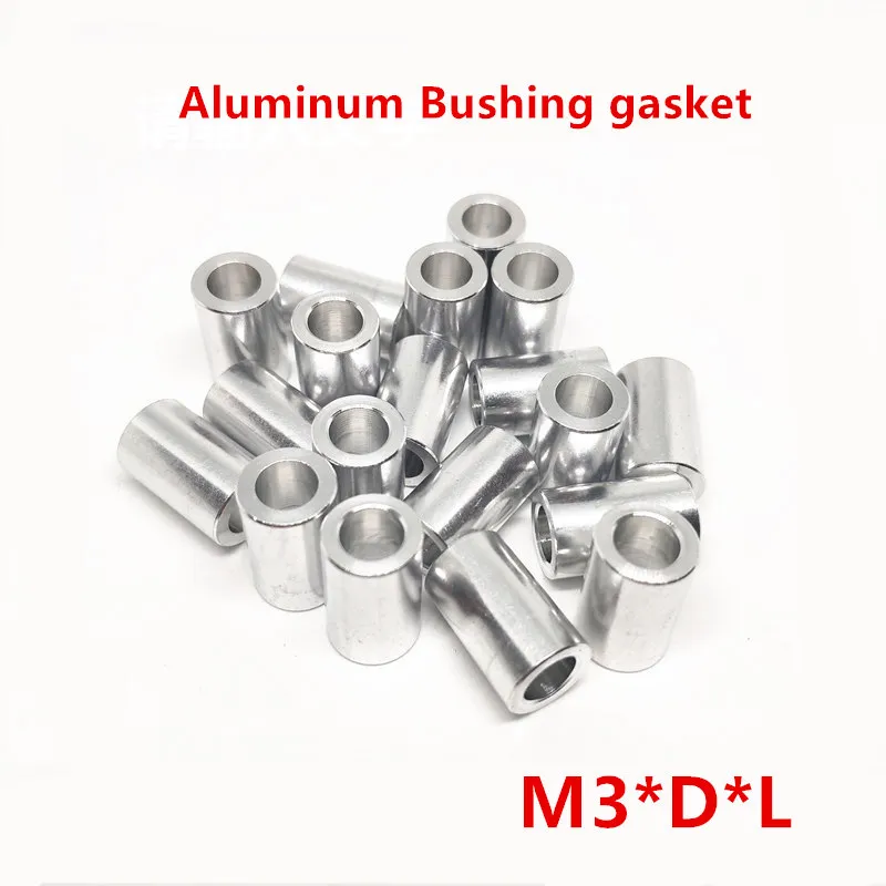 New Aluminum Spacer Bushing 3/8" OD x 3/16" ID--Fits M4 or #10 Screws 