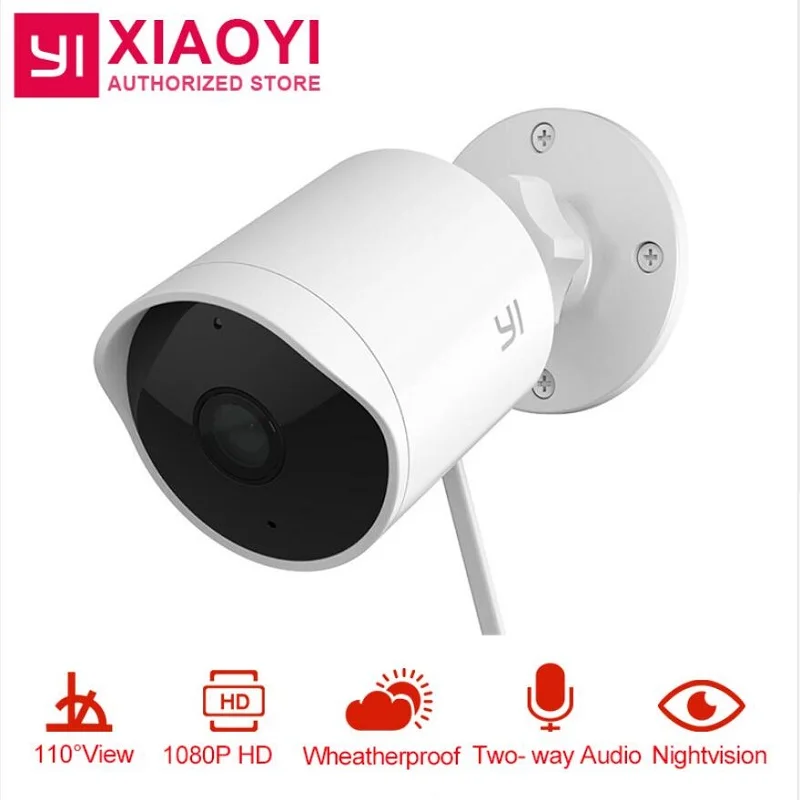 

YI Outdoor Security Camera Cloud Camera Wireless IP 1080p Resolution Waterproof Night Vision Security Surveillance System White