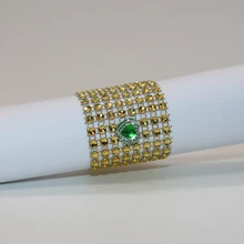 50 шт \ ЛОТ ручной работы на заказ Золотое пластиковое украшение из страз Салфетка кольцо отель дома кольца для салфеток банкетный ужин украшение