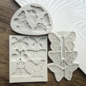 

Przy Silicone Mold Fondant Molds Butterfly Series Cake Decorating Tools Handmade Resin Mould Silicone Rubber Eco-friendly