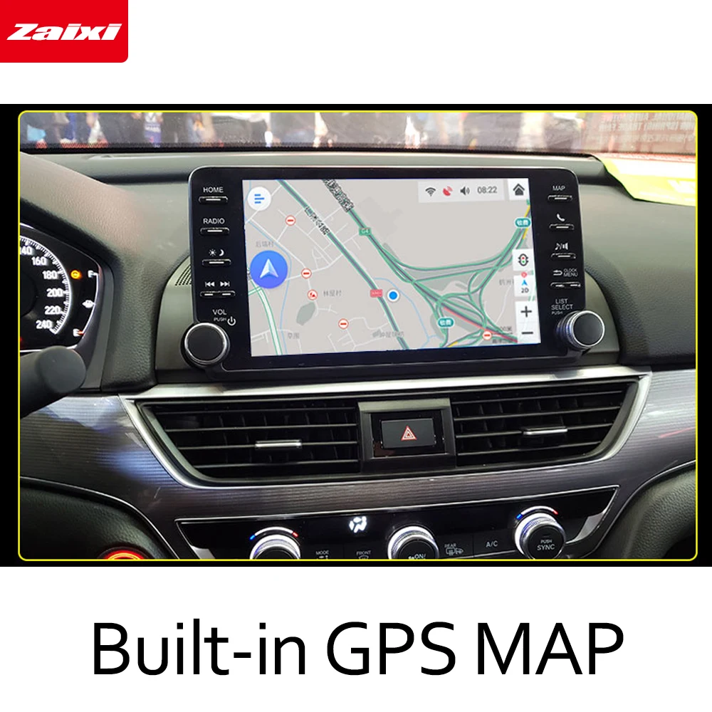 ZaiXi Android GPS для Honda Accord 2018 2019 2020 HD сенсорный экран мультимедийный плеер Радио Стерео