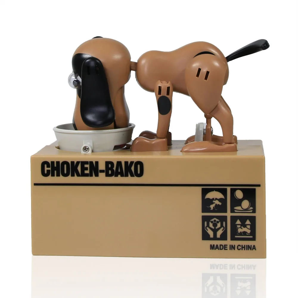 Жадный Роботизированный собачий банк Choken Bako Puppy Money Box голодна собака монета банк автоматический копилка для экономии денег для любителей собак коробка для денег подарок