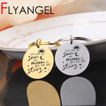 

New Design Keychain Engraved All Of My Stars High Quality Key Holder Keyring Jewelry For Boyfriend Girlfriend Gifts Cute Charm