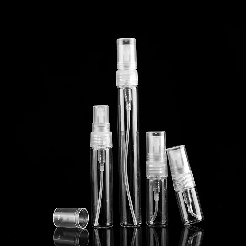 

5pcs Mini Refillable Perfume Bottle Glass Sample Bottle Travel Empty Spray Atomizer Bottles Bottles Cosmetic Packing Container