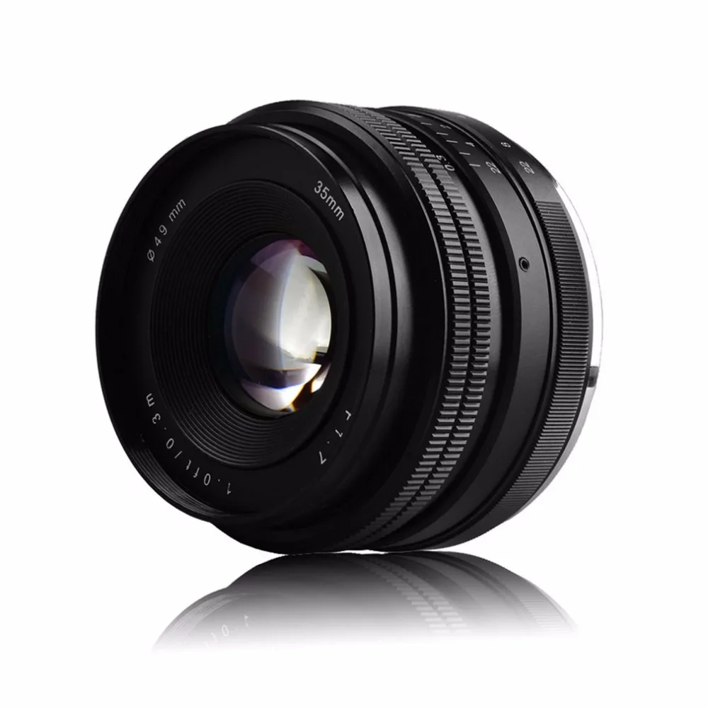 Портативный 35 мм F1.7 E-Mount объектив с фиксированным фокусным расстоянием для sony беззеркальных Камера руководство фокусная линза Надежные