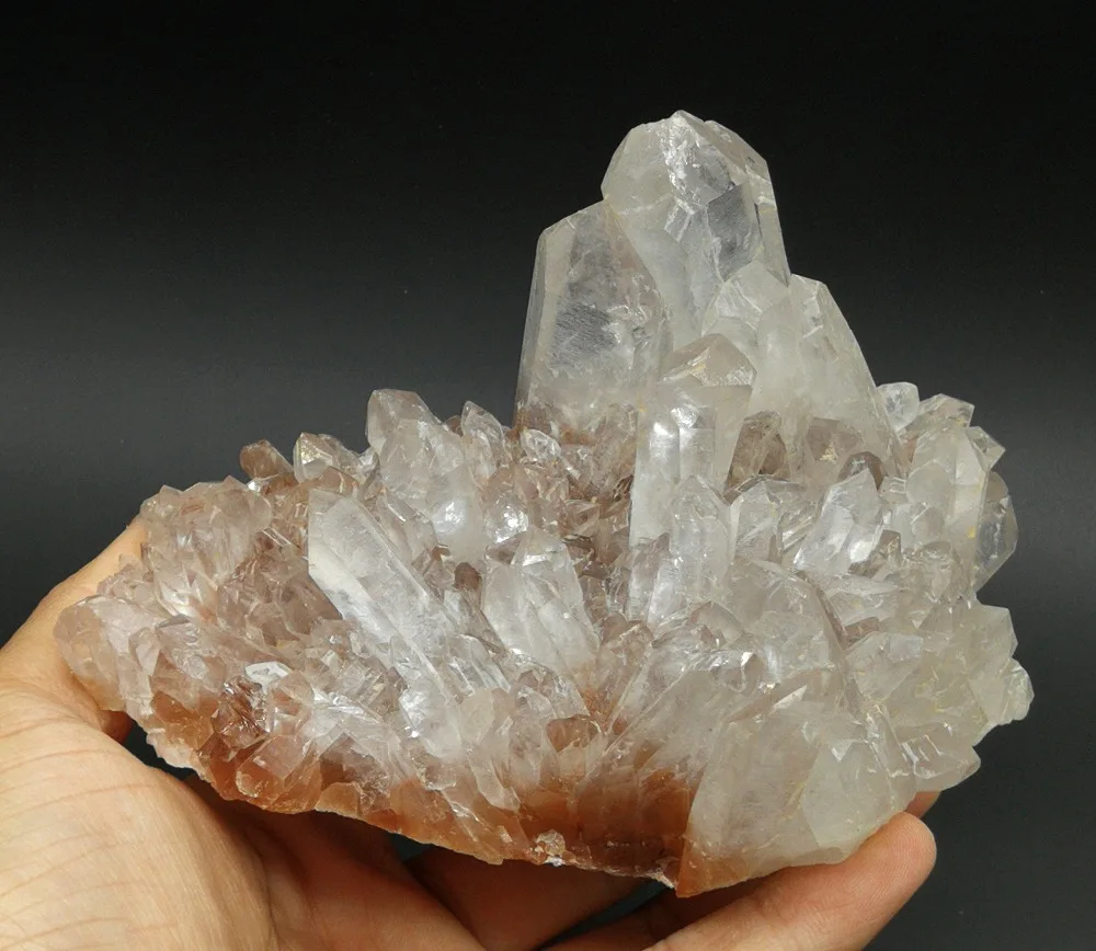 

538g Natural crystal column cluster decoration collection home ornamental stone from China