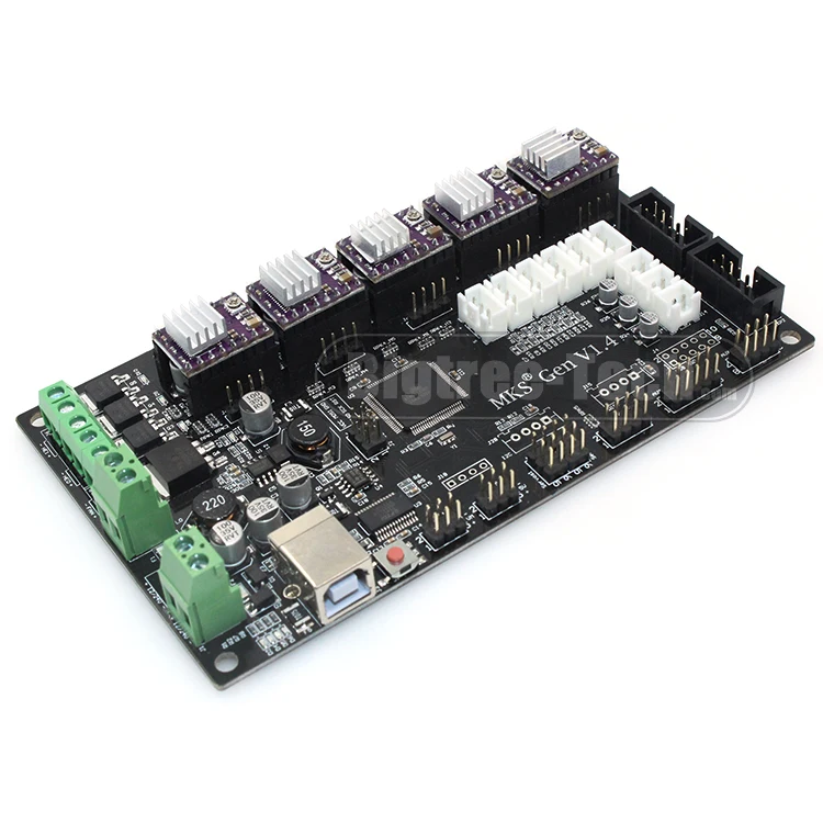 MKS Gen V1.4 Ctrl + 5 шт. DRV8825 шаговый двигатель для Мега 2560 R3 материнская плата принтера