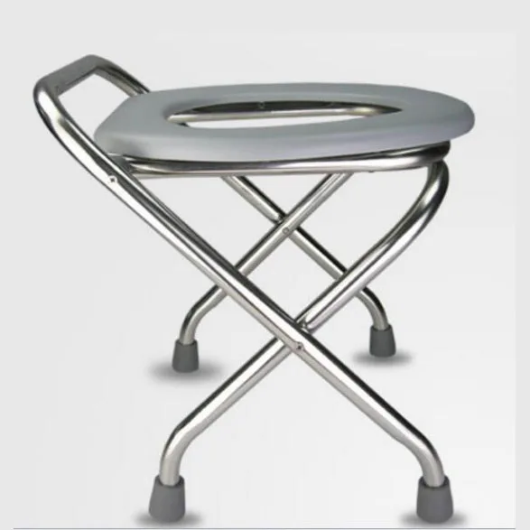 LM1155 высота Нержавеющая сталь складной Skidproof беременная женщина мобильный горшок в возрасте стул, комод сидеть стула