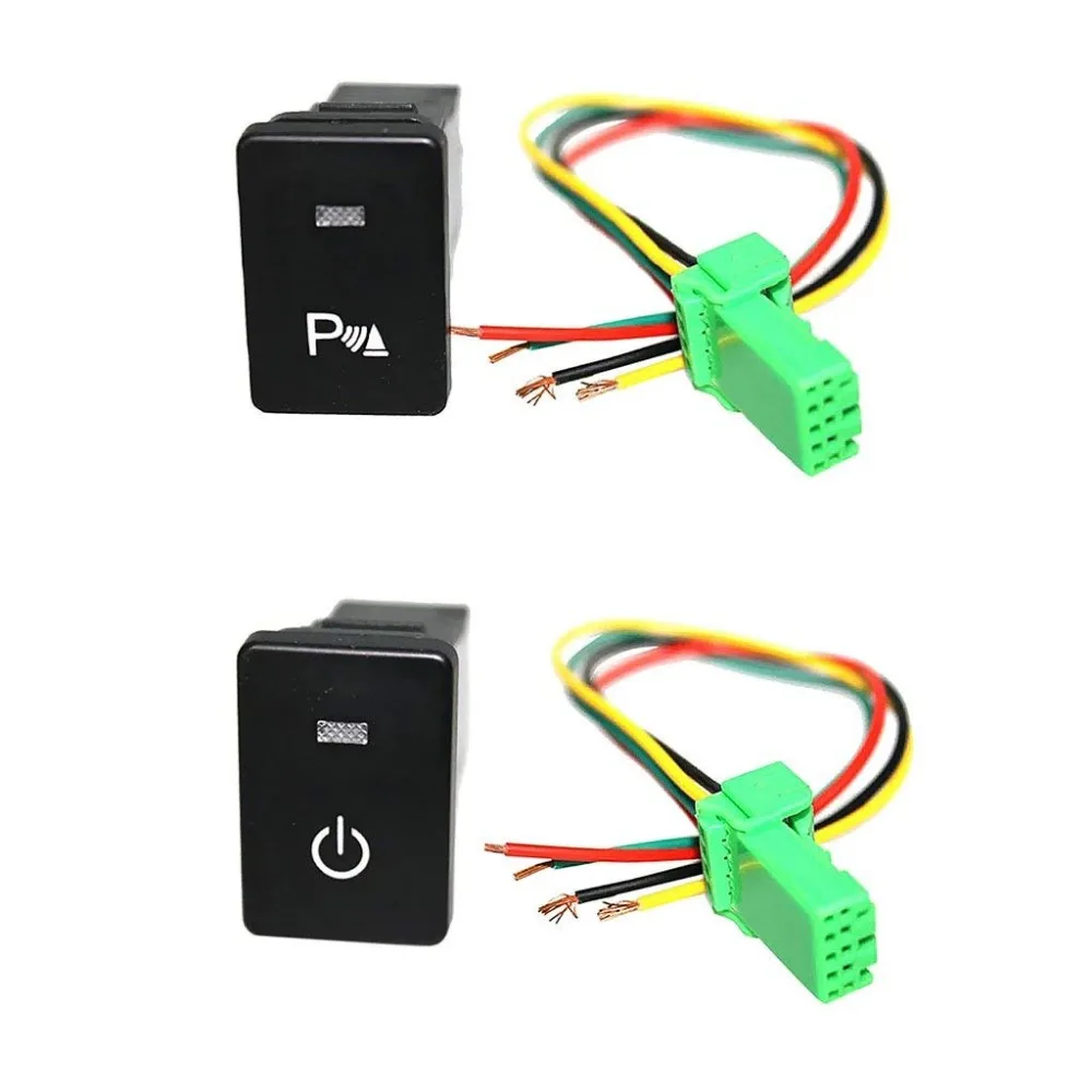 Push Button Switch White LED Parking Light & Headlight with Harnesses