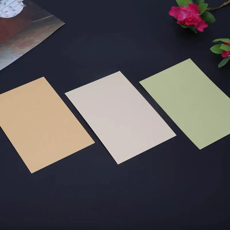  50pcs/pack Pearl Paper Hand Painted Card Paper Wedding Invitations Card Blank Paper Postcard Maker  - 32833160081
