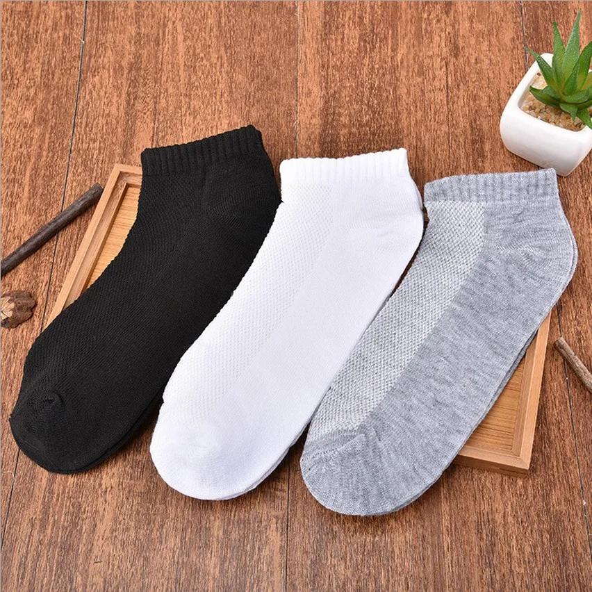 

20Pcs=10 Pair Ankle Men's Socks Breathable Thin Male Boat Sock Invisible White Cotton Solid Casual Socks for Man High Qulity