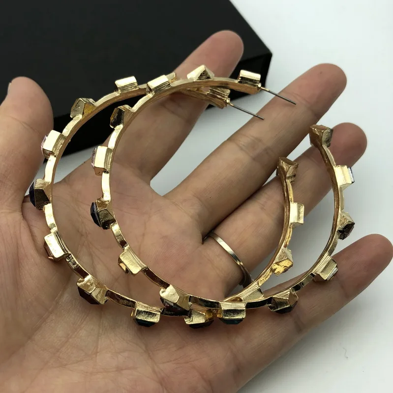 F. J4Z новые женские серьги-кольца модные дизайнерские имитация камня и жемчуга большие серьги Za серьги-кольцо