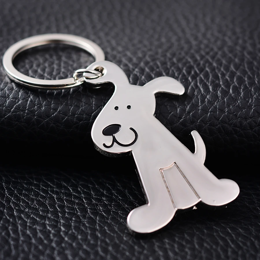 10PCS Chaveiro!Creative Personality Smooth Dog Keychain Car Keyring