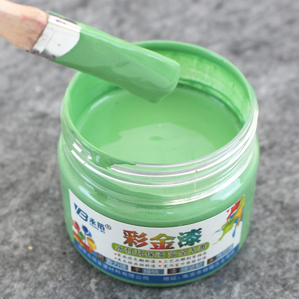 Светло зеленая вода basedPaint металлический лак для дерева изменение цвета мебели