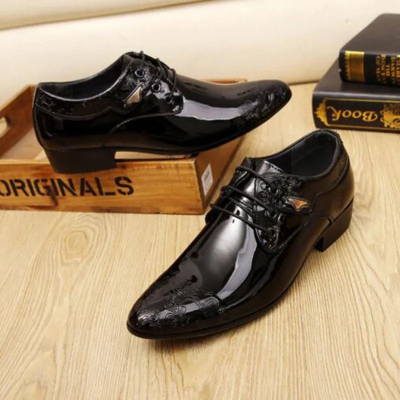 Spring Fashion Men Genuine Leather Dress Shoes,Pointed Toe