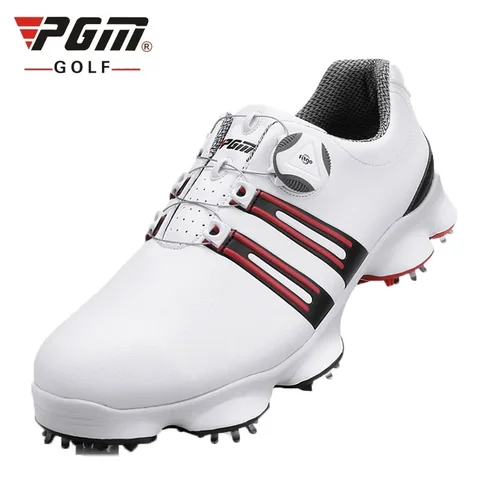 Sapatos de Golfe Homem à Prova Homem Automático Knob Dwaterproof Água Tênis Wearable Anti-skid Cravado Atlético Treinamento Esporte Sapatos D0471