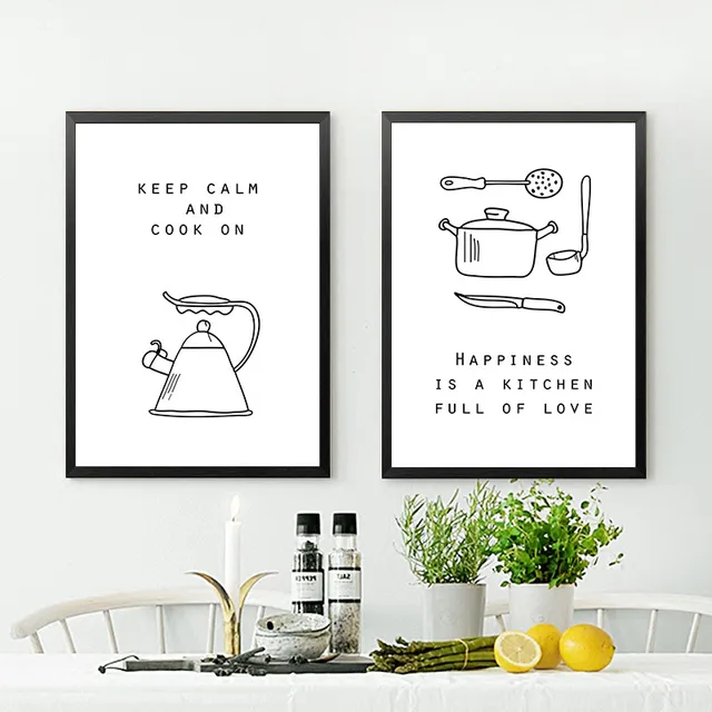 Buy Minimalist Kitchenware Art Canvas Painting Prints