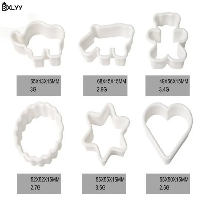 BXLYY 6 шт./компл. пластиковая мультяшная форма для печенья DIY Бисквитное тиснение выпекания пресс-формы для кухни украшения торта инструменты. 7z
