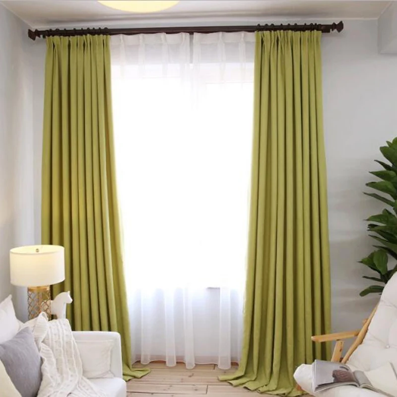 Простой стиль розовая льняная ткань декор для комнаты Фотошторы гостиной