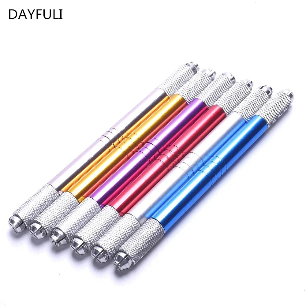 

1 PC Makeup Double Head Acrylic Manual Tattoo Pen Microblading Permanent Eyebrow Tools Stainless steel Tattoo Supplies