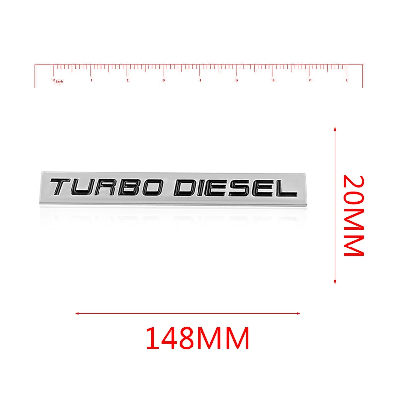 3D металлический сплав цинка турбо дизель буквы эмблема значок наклейка авто задний багажник аксессуары для автомобиля Стайлинг автомобиля наклейки