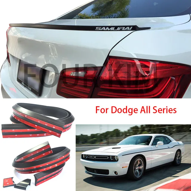 For Dodge Universal Car Rear Spoiler tail styling Strip Rear Trunk Lip