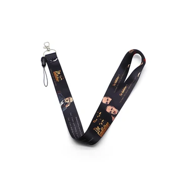 

20pcs/lot Movie The Godfather Film Lanyard ID Holder Watercolor Fabric Lanyards Mobile Phone Badge Holder Lariat Key Holder A20